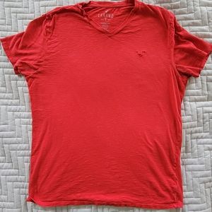 Large Short Sleeve Classic Fit American Eagle V-Neck T-Shirt